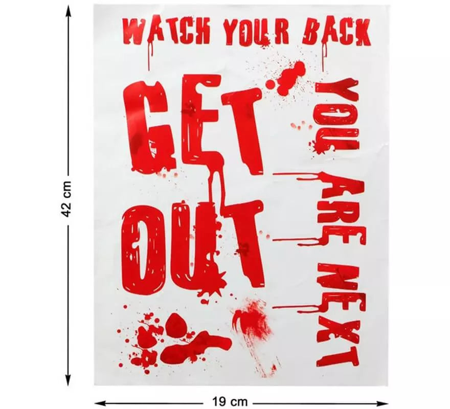 Kit de Adhesivas con Sangre para Halloween 42x19 cm