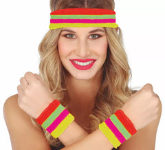 Adult Aerobic Kit: 2 Wristbands and Neon Tape