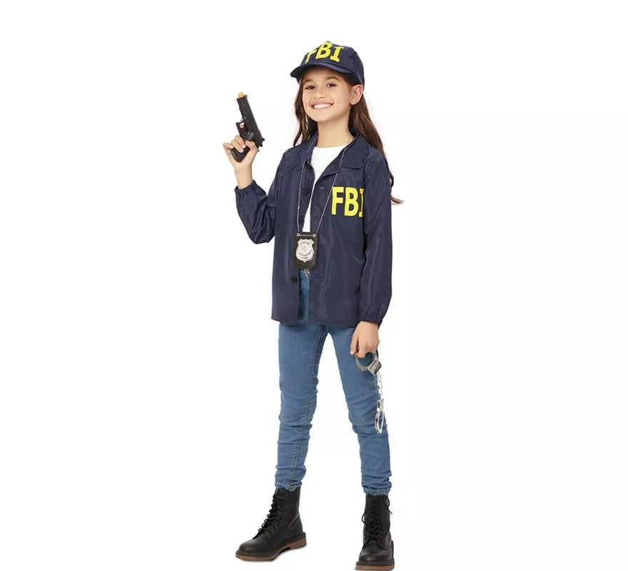 Translation missing: en.Kit de Agente FBI infantil: Chaqueta y gorra