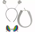 Kit de Alien del Espacio: Diadema, Gafas y Collar