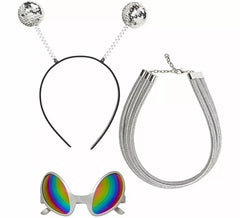 Space Alien Kit: Headband, Glasses and Necklace