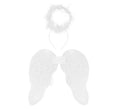 Kit de Ángel Blanco Infantil: Diadema y Alas de 45x42 cm