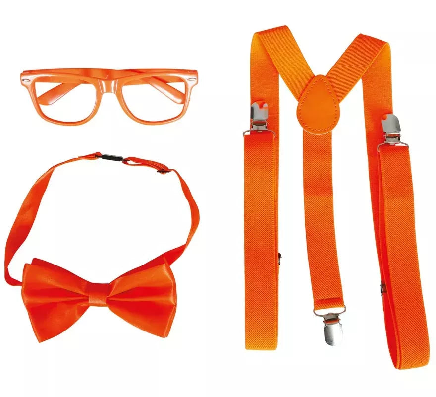 Kit de Animador adulto: Gorra, Pajarita, Tirantes y Gafas