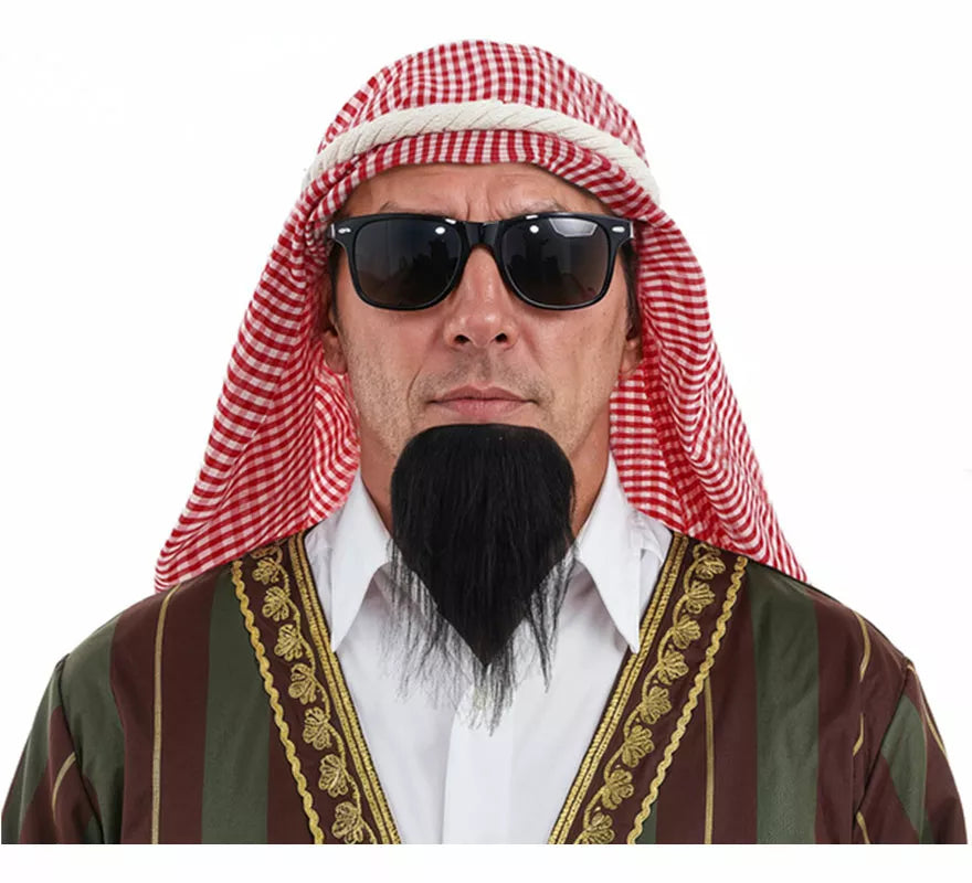 Kit de Árabe: Barba, Gafas y Turbante