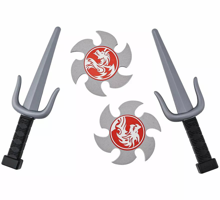 Translation missing: en.Kit de Armas Ninja: 2 Dagas y 2 Estrellas de plástico