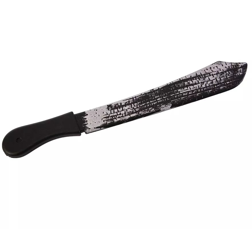 Kit de Asesino blanco adulto: Máscara y machete de 18x55 cm