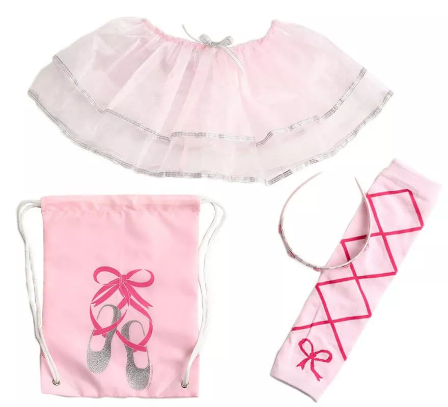 Translation missing: en.Kit de Bailarina rosa infantil: Diadema, Tutú y Calentadores