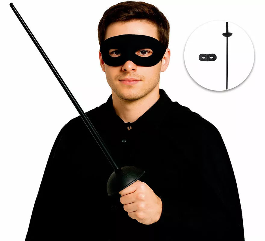 Translation missing: de.Kit de Bandido: Antifaz y Espada de 62x5 cm de plástico