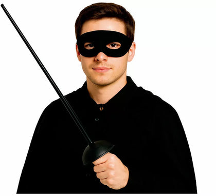 Kit de Bandido: Antifaz y Espada de 62x5 cm de plástico