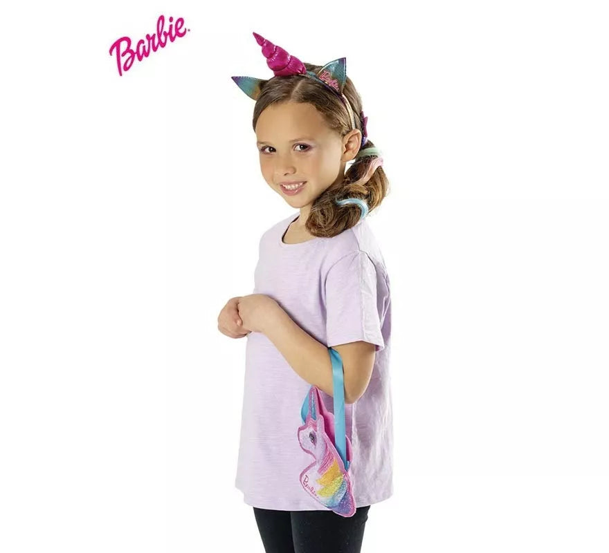 Translation missing: en.Kit de Barbie Unicornio infantil: Bolsa, pinza y diadema