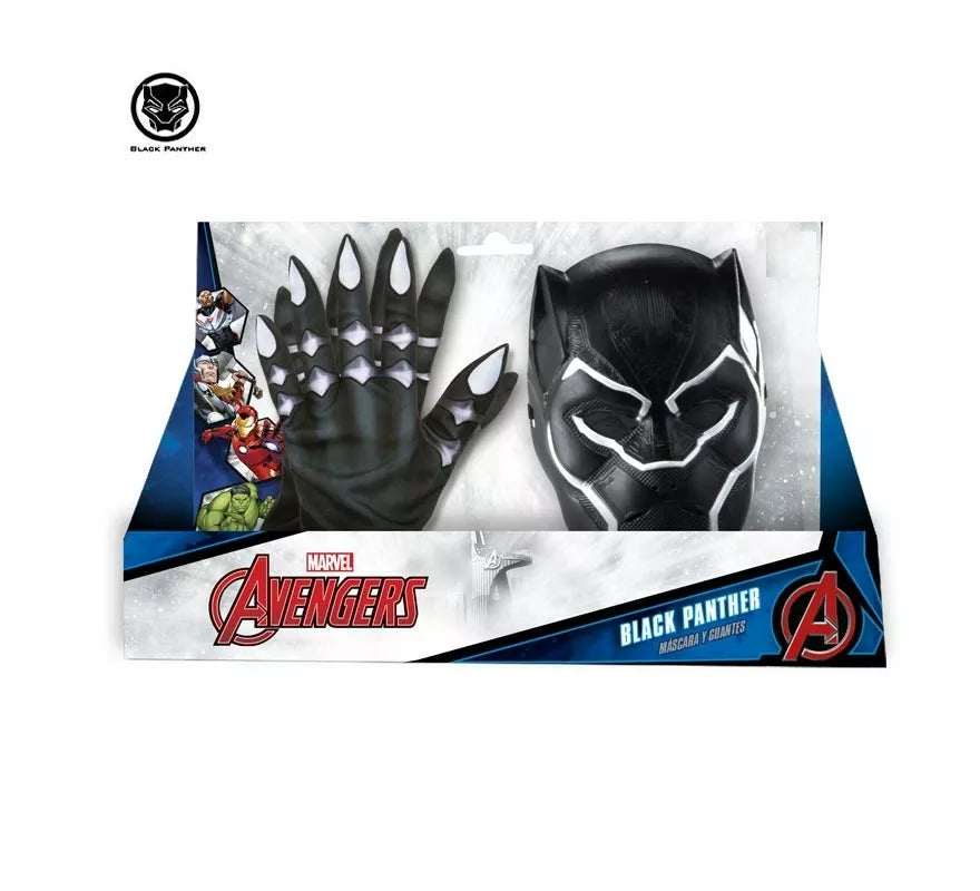 Translation missing: en.Kit de Black Panther infantil: Guantes y Máscara