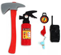 Kit de Bombero: Pito, Walkie, Hacha, Brújula y Extintor