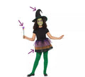 Kit de Bruja Hermosa para niña: Tutú, Sombrero y Varita