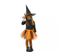 Kit de Bruja Infantil: Tutú naranja y Sombrero