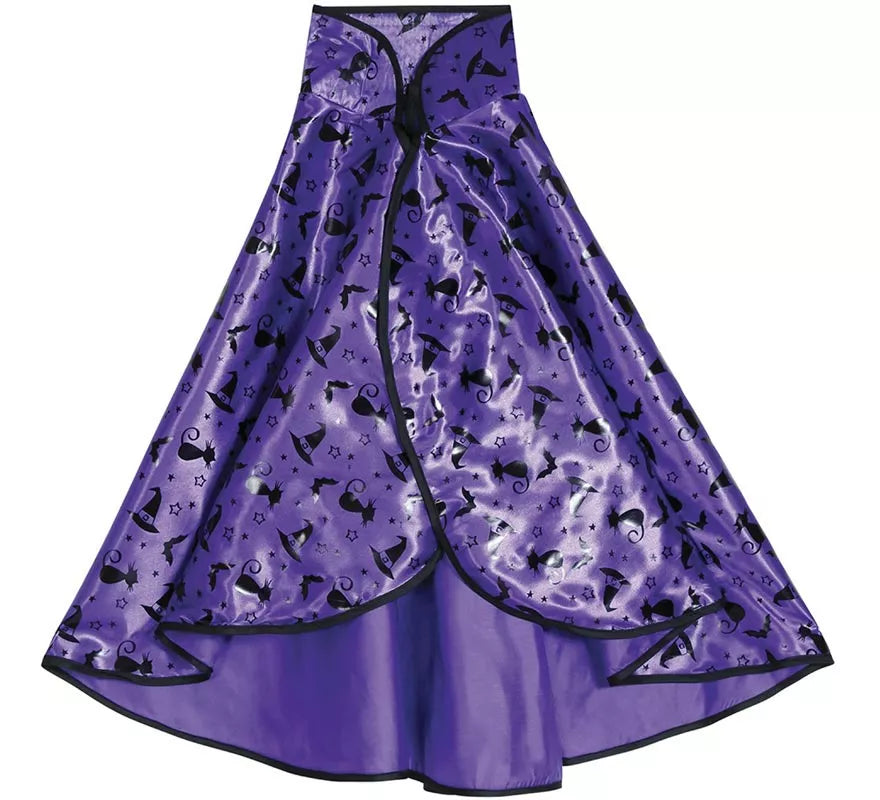 Kit de Bruja lila Infantil: Capa y Sombrero