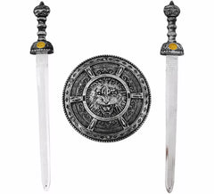 Knight Kit: Shield and 2 Swords, 49x6 cm, made of plastic