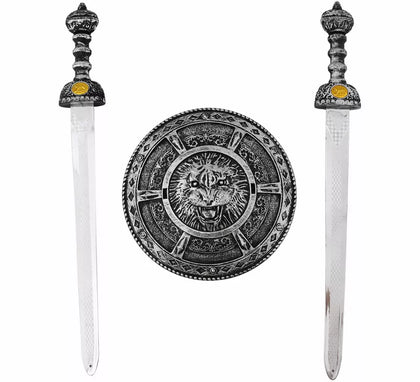 Kit de Caballero: Escudo y 2 Espadas de 49x6 cm de plástico