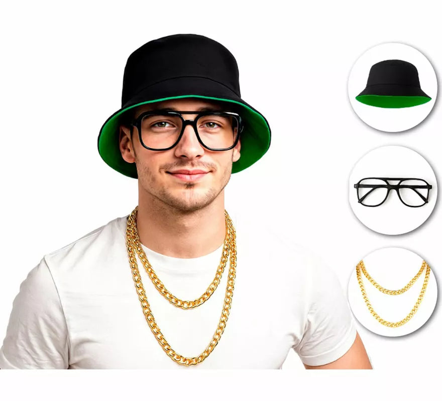 Translation missing: en.Kit de Cantante Hip-hop: Gorro, Gafas y Collar