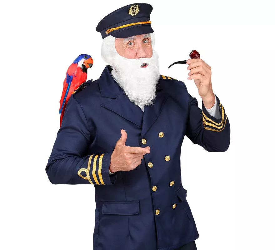 Kit de Capitán Lobo de Mar: Gorra, Barba y Pipa