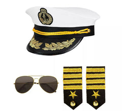 Marine Captain Kit: Cap, Goggles and Grade Clips