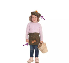 Chestnut Tree Kit for baby: Apron and Hat with Flowers