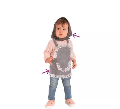 Kit de Castañera para bebé: Delantal y pañuelo