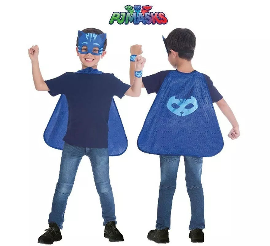 Translation missing: en.Kit de Catboy de Pj Masks Infantil: Antifaz, capa y pulsera