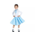 Kit de Chica Pin Up Azul para niña: Falda y Pañuelo