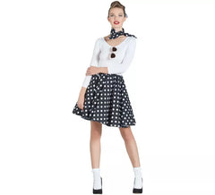 Black Pin Up Girl Kit for women: Skirt and Scarf