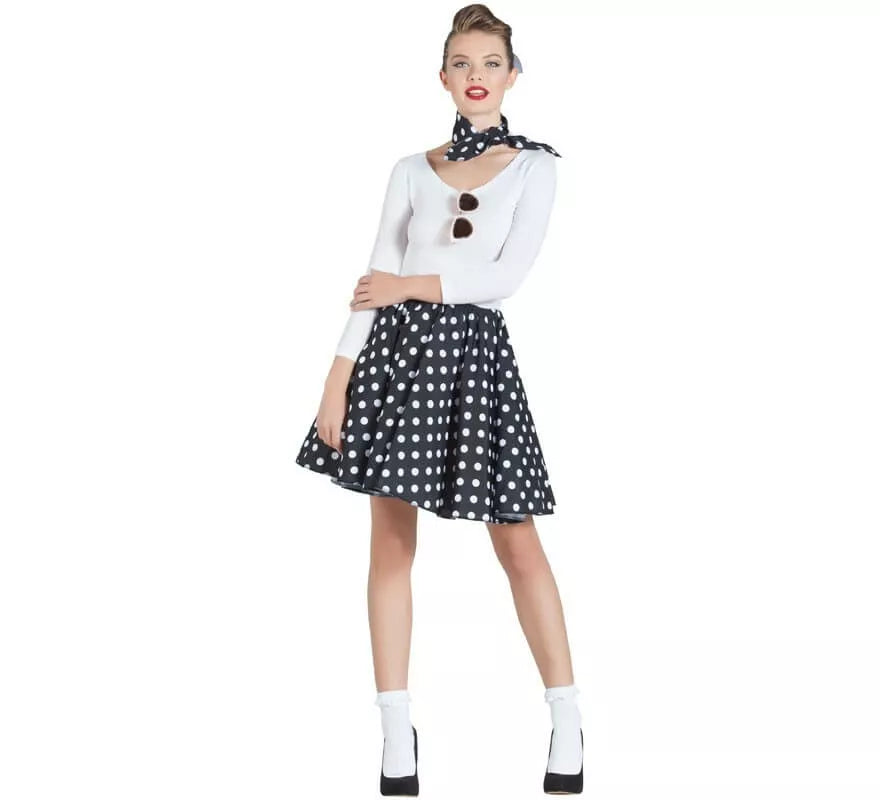 Translation missing: en.Kit de Chica Pin Up Negro para mujer: Falda y Pañuelo