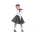 Kit de Chica Pin Up Negro para niña: Falda y Pañuelo