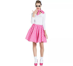 Pink Pin Up Girl Kit for Women: Skirt and Scarf