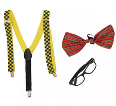 Schoolgirl Kit: Suspenders, Bow Tie and Glasses