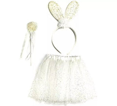 White Rabbit Kit: Tutu, Headband and Wand