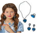 Kit de Corazón azul infantil: Collar, Anillo y Pendientes