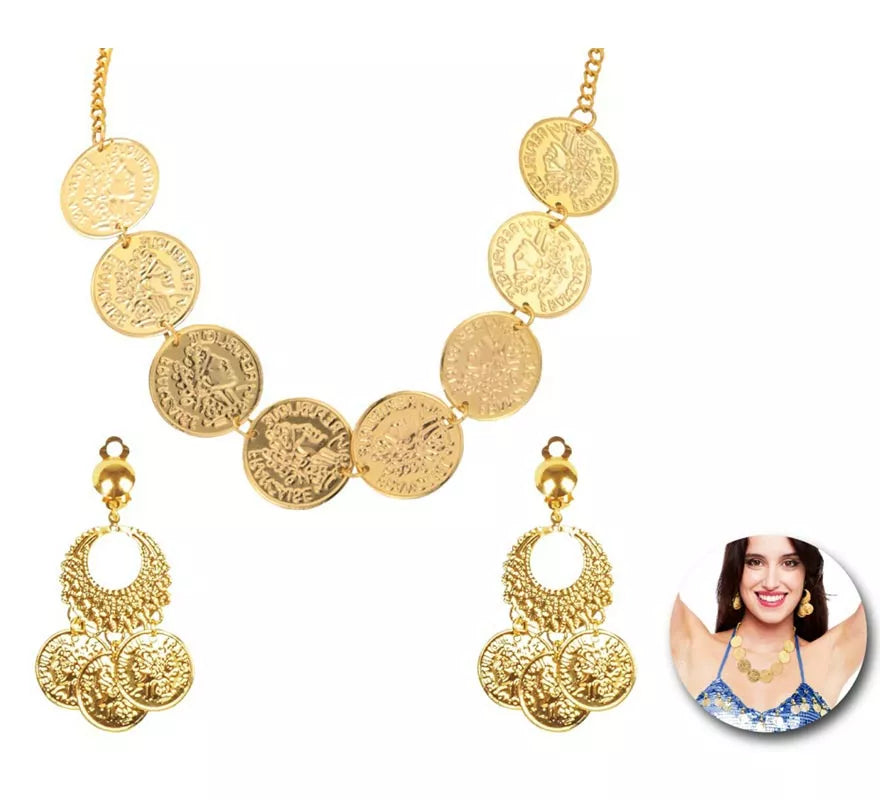 Translation missing: pt-PT.Kit de Dama Árabe adulto: 2 Pendientes y Collar