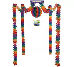 Happy Birthday decoration kit of 4 Garlands of 3 meters