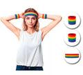 Kit de Deportista Arcoíris adulto: Cinta y 2 Muñequeras
