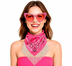 Pink Bachelorette Party Kit for Women: Scarf and Glasses