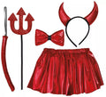 Kit de Diablesa Infantil: Tutú, Diadema, Pajarita, Cola y Tridente 30 cm