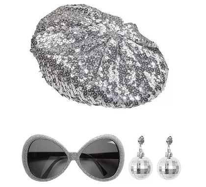 Kit de Disco Babe: Gorro, Gafas y Pendientes
