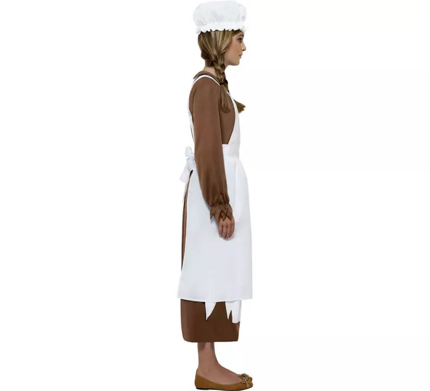 Kit de Doncella: Delantal y Gorro con volantes