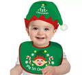 Kit de Elfo infantil: Gorro y Babero verde
