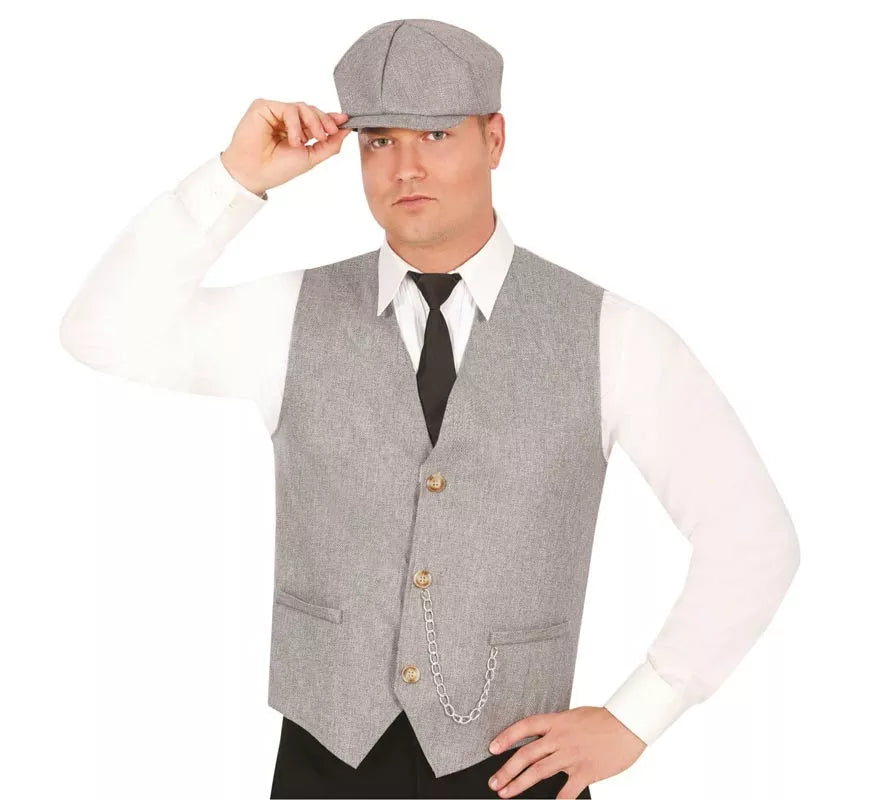 Kit de Gánster adulto: Gorro y Chaleco