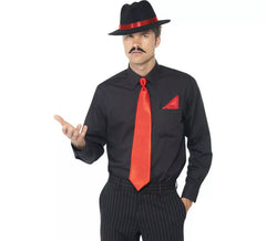 Red Gangster Kit: Hat, Tie and Handkerchief