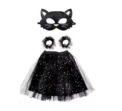 Black Cat Kit: Tutu, Wristbands and Mask