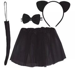 Kitten Kit for Kids: Tutu, Headband, Bow Tie and Tail 30 cm