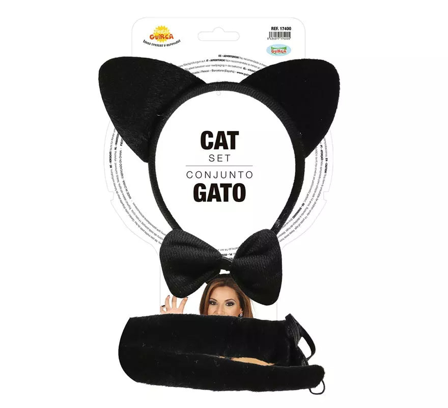 Kit de Gatita: Oreja, Pajarita y Cola
