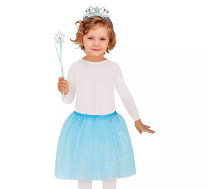 Kit de Hada azul infantil: Diadema, Varita y Tutú