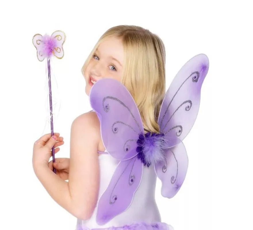 Translation missing: en.Kit de Hada Infantil en varios colores: Alas de mariposa y Varita Mágica